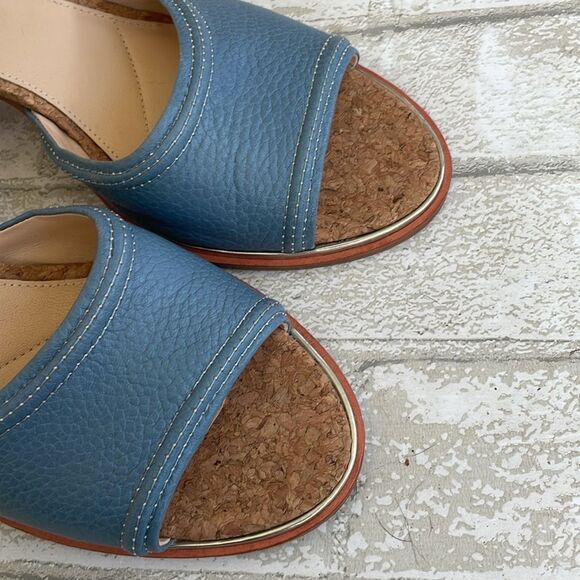 Clarks blue leather heels - Picture 7 of 9